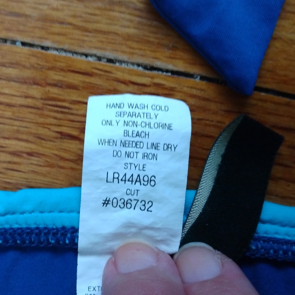 EUC Ladies Blue Two-Piece Ralph Lauren Bikini Swimsuit 12 - Picture 9 of 13